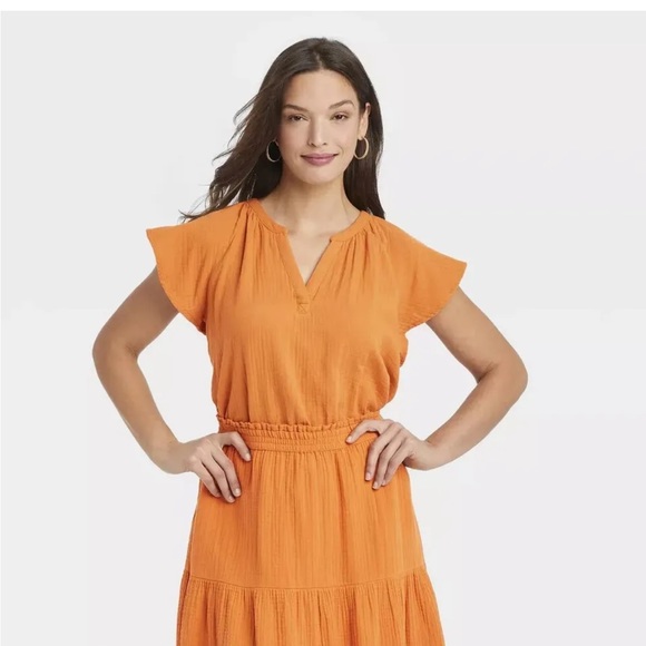 Flutter Short Sleeve Universal Thread Top NWT - Picture 1 of 6